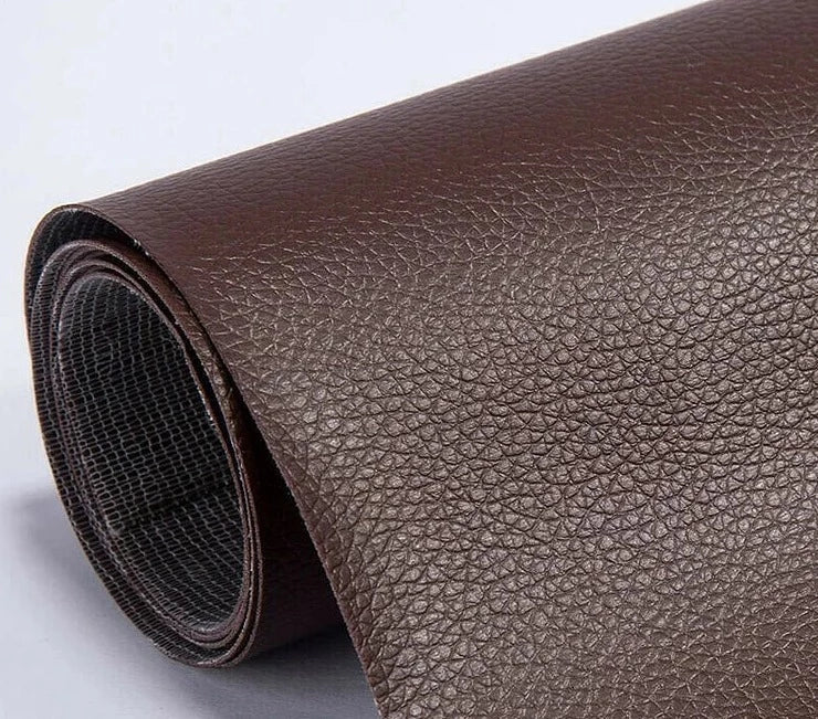 Belro self-adhesive leather refinisher for sofa repair, cuttable and suitable for men's clothing upholstery and furniture restoration.
