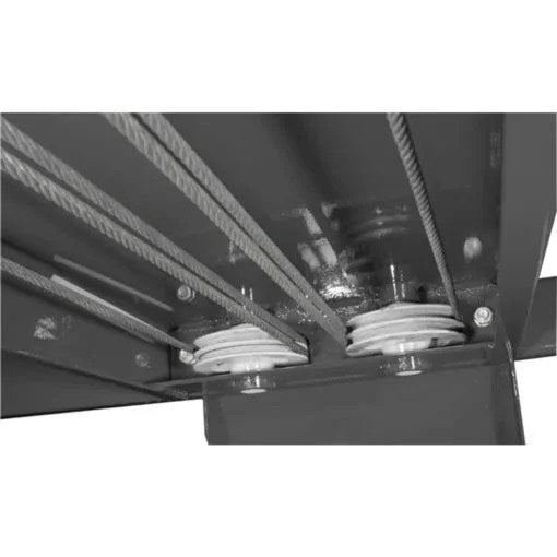 Casavibeo BENDPAK HD-9 9,000-lb capacity automotive lift with sturdy metal arms and robust frame for vehicle maintenance.