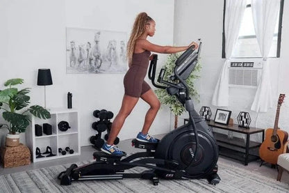Casavibeo Sole E95 elliptical trainer with digital display and sturdy frame, ideal for home cardio workouts