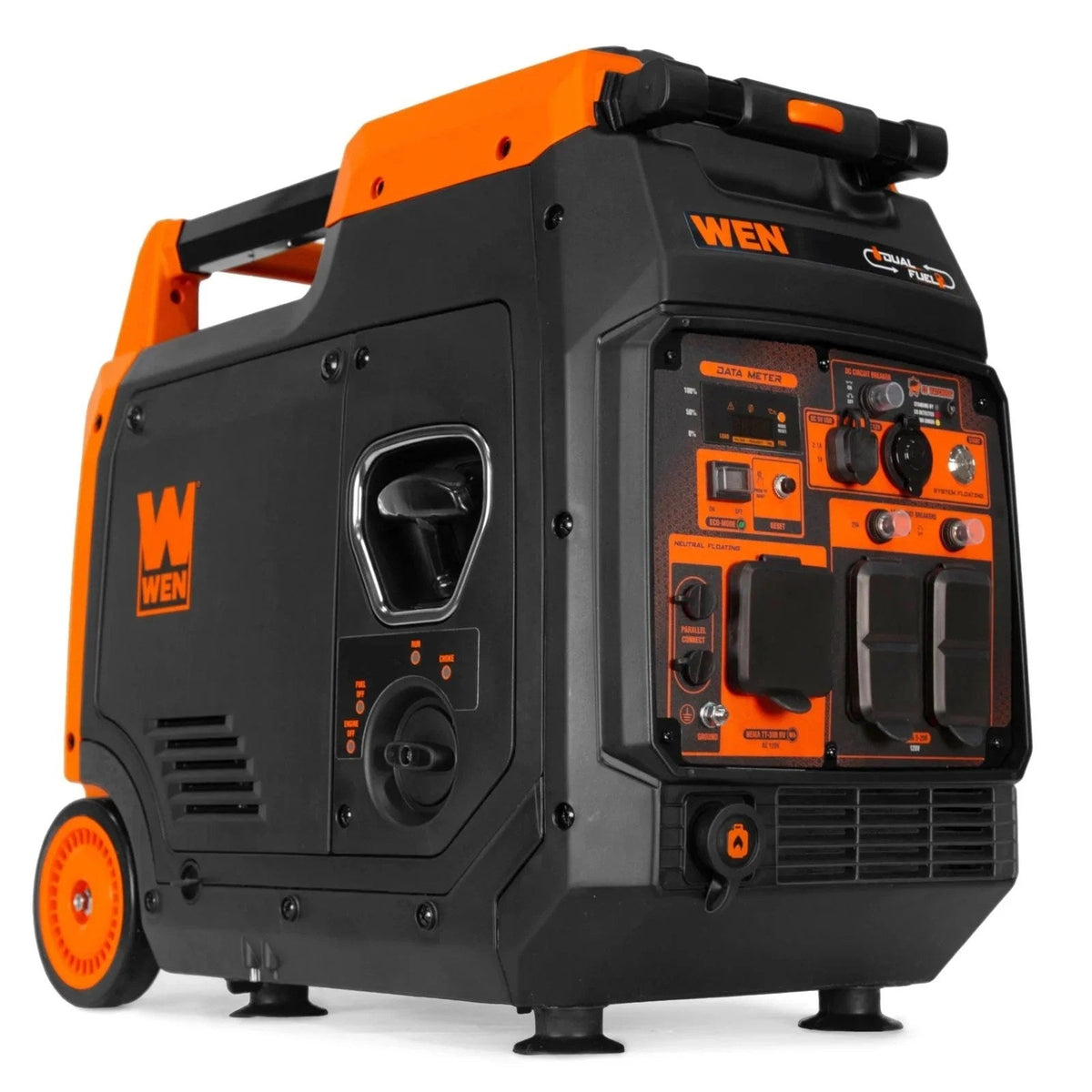 Casavibeo WEN DF480iX 4800-Watt dual fuel generator with electric start, compact and lightweight, RV-ready for outdoor power needs.