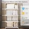 Casavibeo UAMFURI stackable plastic storage bins with lids, wheels, doors, ideal for closet, bedroom, dorm, or garage organization