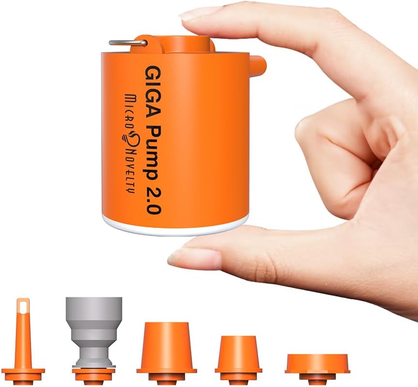 Belro Mini Air Pump, compact electronic device for inflating and deflating, with a sleek design and control buttons visible.