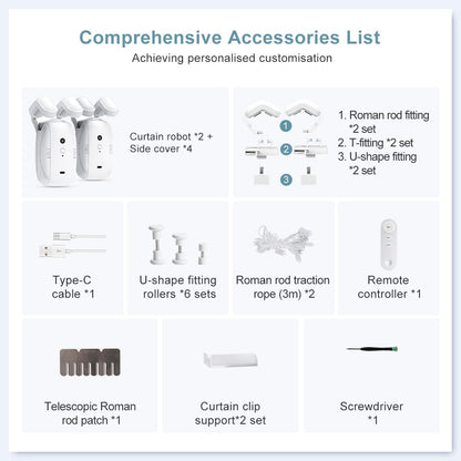 Belro automatic curtain opener and closer for men, showcasing sleek design and functional automation in a modern setting.