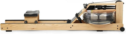 Casavibeo WaterRower Oak rowing machine with S4 monitor, featuring a wooden frame and adjustable seat for home fitness.