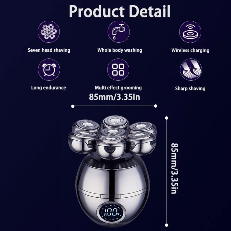 Belro wireless electric head shaver with ergonomic design and safety guard, suitable for personal care and grooming.
