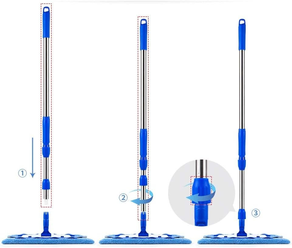 Belro floor cleaning mop with adjustable handle and microfiber head for effective home cleaning.