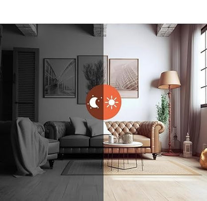 Mini WiFi security camera by Mivoza with HD 1080P video, night vision, and discreet design for home monitoring.