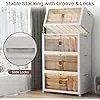 Casavibeo UAMFURI stackable plastic storage bins with lids, wheels, and doors for bedroom, dorm, or garage organization.