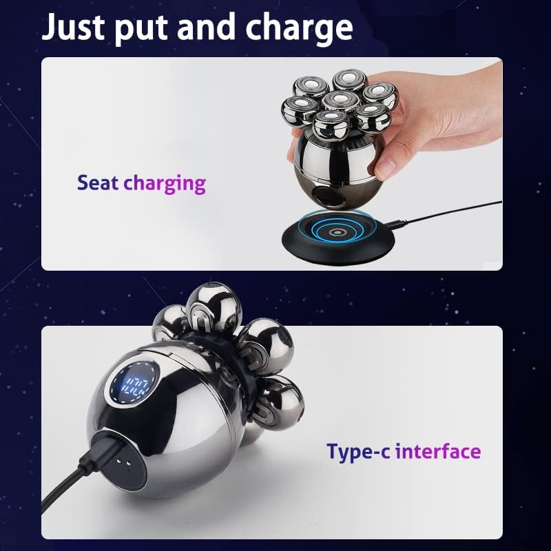 Belro wireless electric head shaver with ergonomic design, suitable for personal grooming and head hair removal.