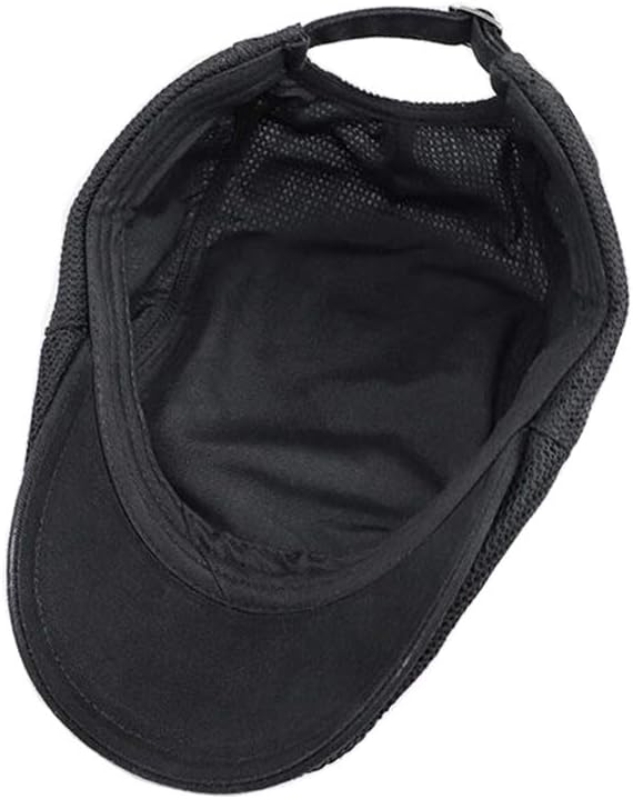 Men's flat cap by Mivoza Deutschland with mesh ventilation, breathable fabric, and adjustable fit, ideal for casual and outdoor wear.