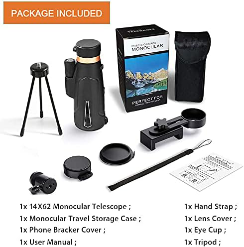 Belro monocular telescope for electronics and cameras, compact handheld device with adjustable lens and rubber grip for clear viewing.