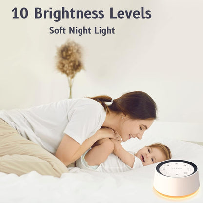 Belro baby sound machine noise device, designed for soothing infants, shown in a compact, portable form.