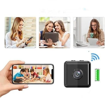 Mivoza Mini WiFi Security Camera with HD 1080P resolution, night vision, and discreet home surveillance.