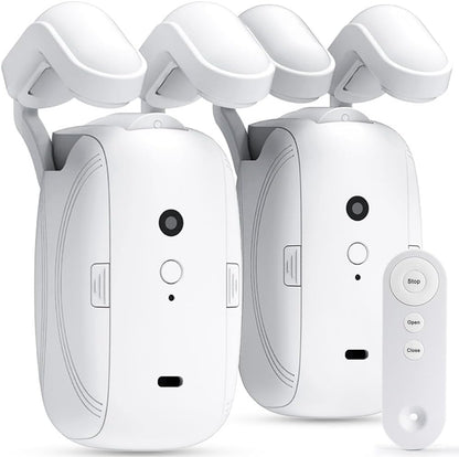 Belro automatic curtain opener and closer device for men's clothing, shown in a sleek, modern design.