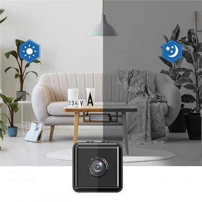 Mivoza Mini WiFi security camera with HD 1080P resolution and night vision, ideal for discreet home monitoring.