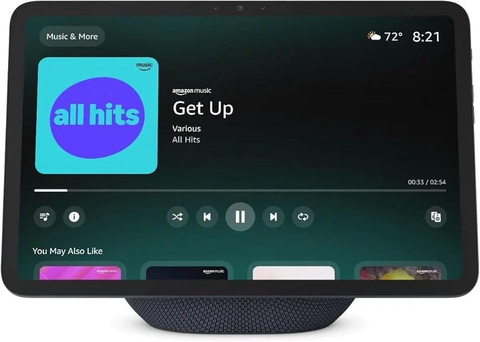 Casavibeo Amazon Echo Show 11 with 11-inch Full-HD display and spatial audio, featuring Alexa+ in graphite color.