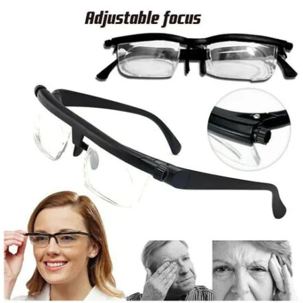 Belro adjustable focus glasses for near and far sight, designed as a versatile camera lens accessory for clear vision.