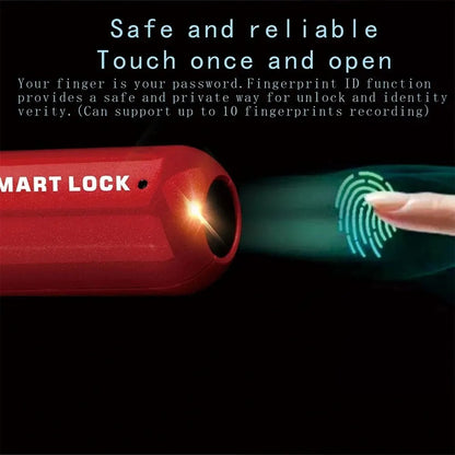 Belro Smart Fingerprint Padlock for outdoor use, featuring a sleek design and biometric security for home and garden protection.