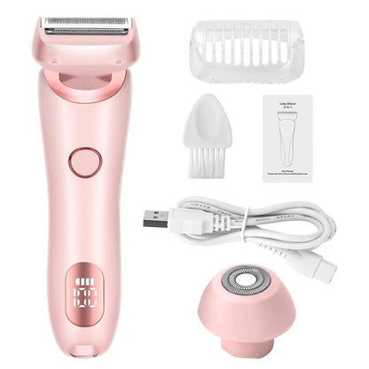 Belro electric women’s shaver with sleek design, handheld device for smooth skin, in a health and beauty setting.