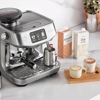 Casavibeo Breville Oracle Jet Espresso Machine with sleek stainless steel design and dual boiler system for professional espresso brewing.