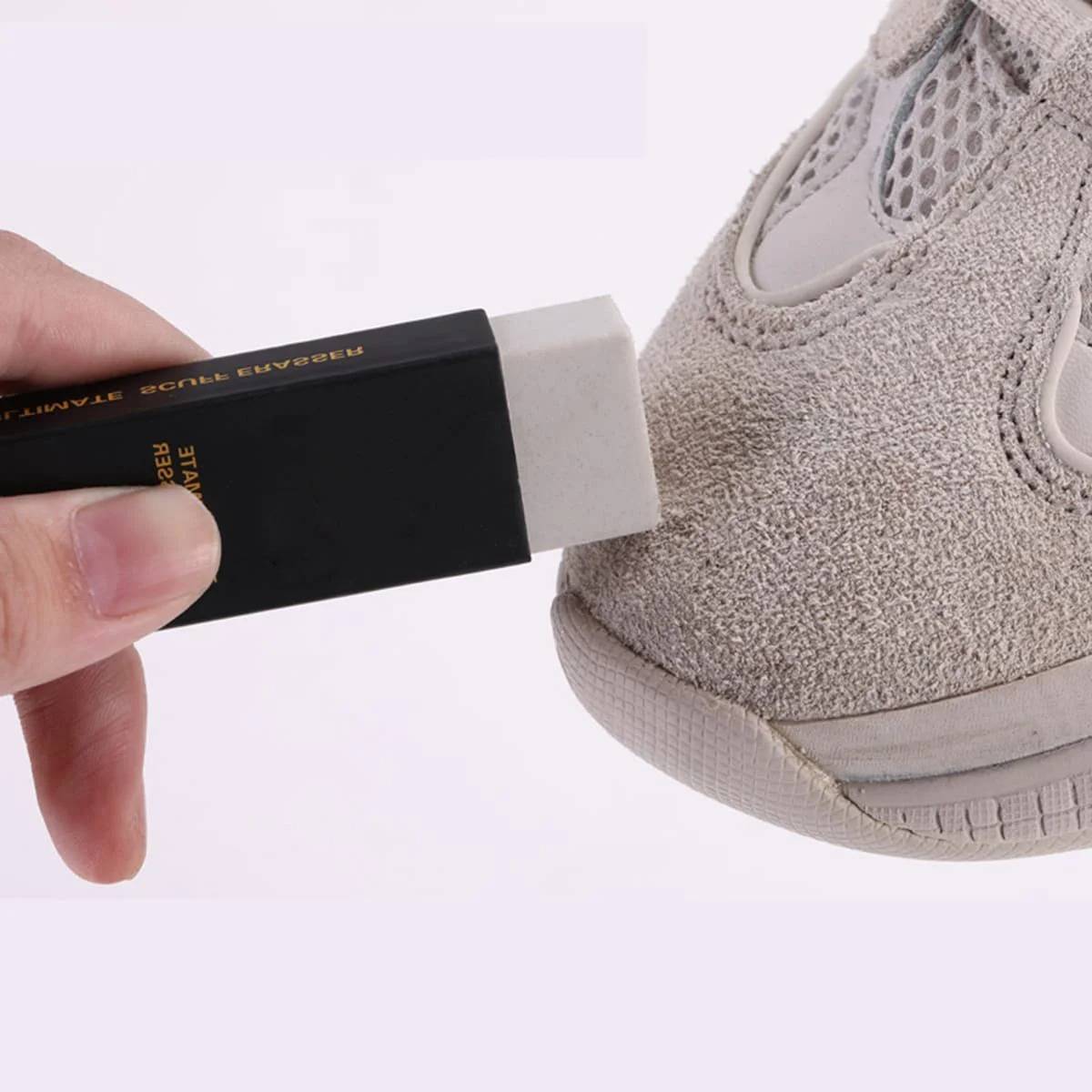 Belro Sneaker Eraser for footwear cleaning, showing a close-up of the eraser tool used for removing scuffs from sneakers.