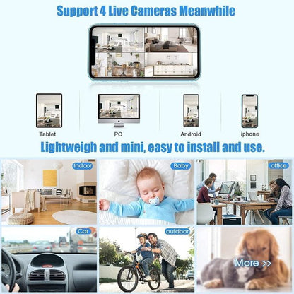 NordisHome compact wireless magnetic security camera with real-time audio and video streaming for surveillance.
