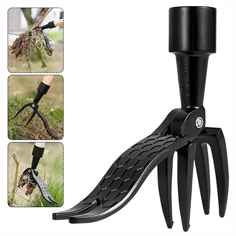 Belro stainless steel adjustable long handle detachable weed puller for men, featuring a sturdy design for easy garden weeding.