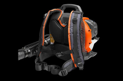Casavibeo Husqvarna 150BT gas backpack blower with ergonomic handle and powerful engine for efficient yard cleanup.