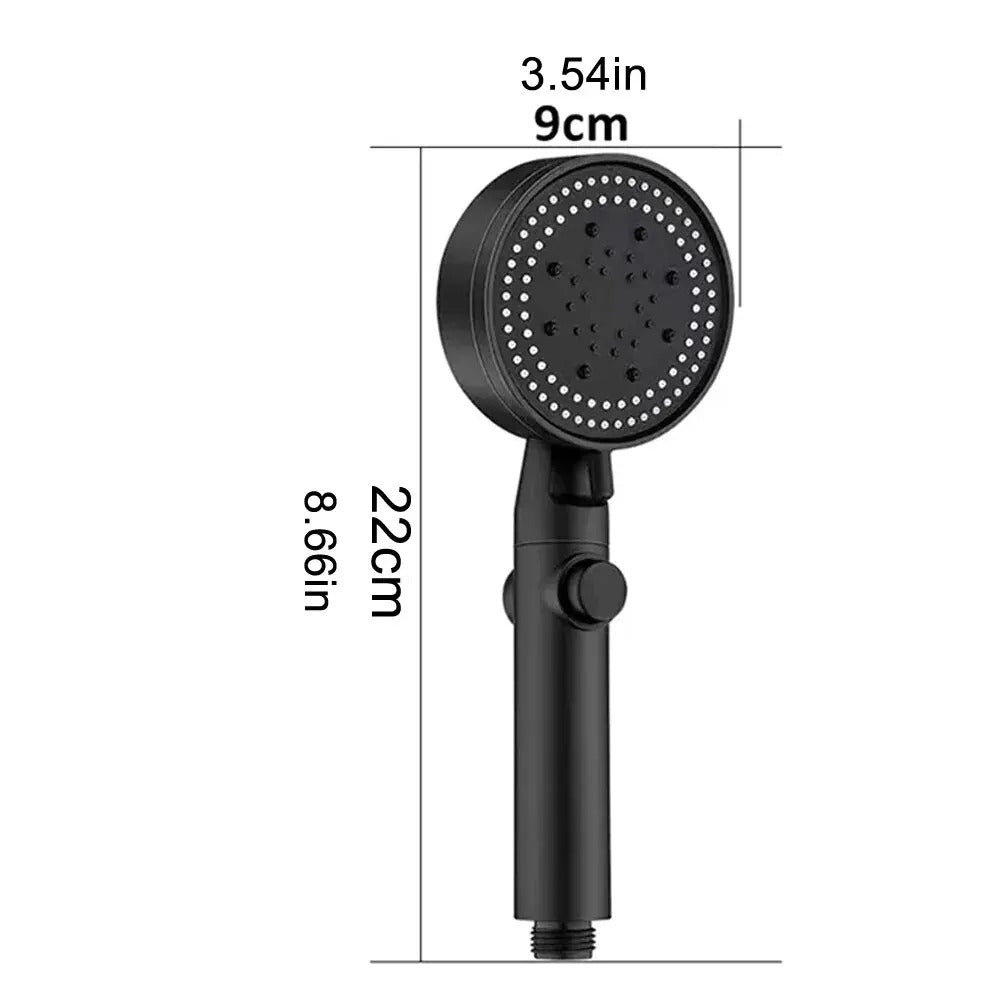 Belro high pressure shower head with flexible hose, chrome finish, and adjustable spray settings for a powerful shower experience.
