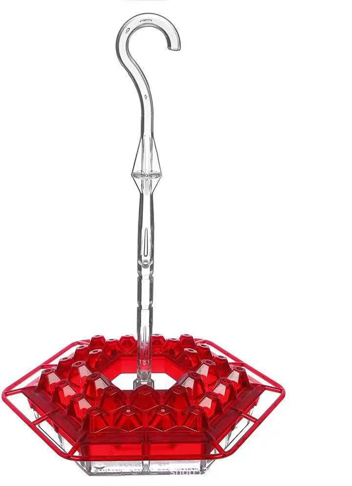 Belro ant-proof hummingbird feeder with outdoor hanging perch, decorative bird feeder for garden and outdoor decor.