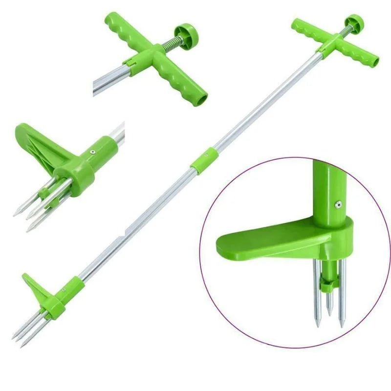 Belro long handle standing weed puller for men, featuring a sturdy design for easy weed removal in outdoor gardening.