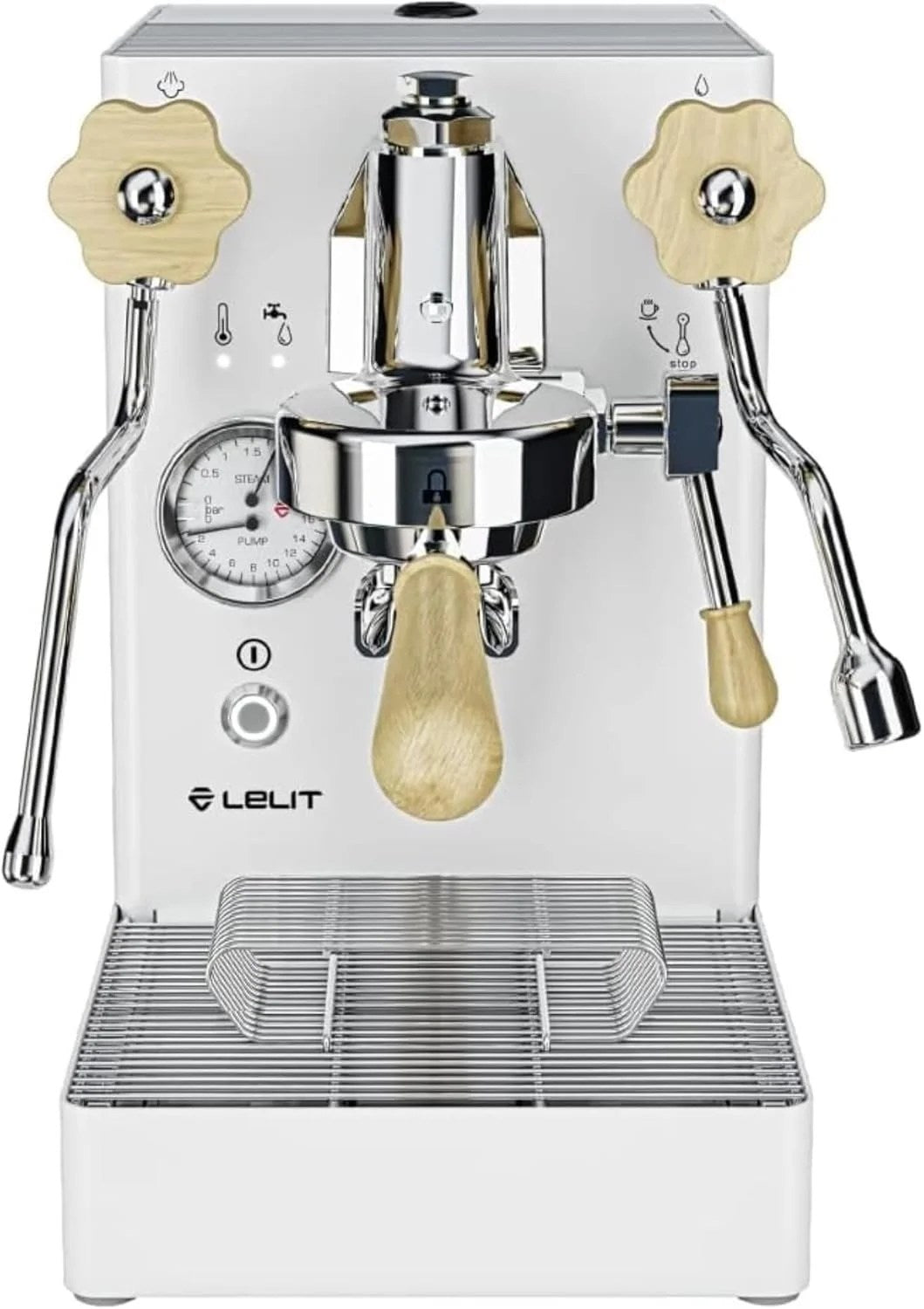 Casavibeo Lelit MaraX PL62X-EUCW espresso machine with stainless steel finish and digital display.