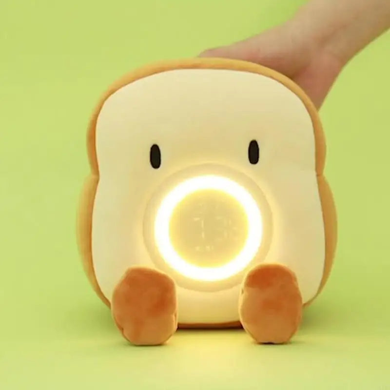 Belro alarm clock plushie with built-in night light, soft fabric and friendly design, perfect for children's bedroom decor.