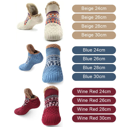 Belro knitted slipper socks with fleece lining, cozy and warm indoor footwear, featuring a soft knit texture and comfortable fit.
