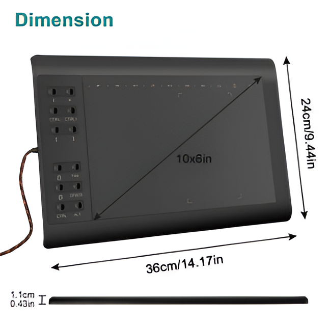 Belro graphic tablet drawing pad with digital pen for digital art and design, showcasing the tablet's screen and stylus.