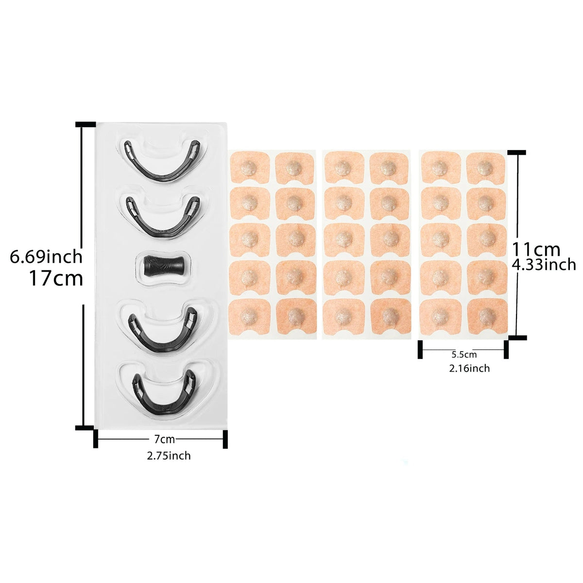 Belro magnetic nasal strips for snoring relief, designed to open nasal passages and improve breathing during sleep.