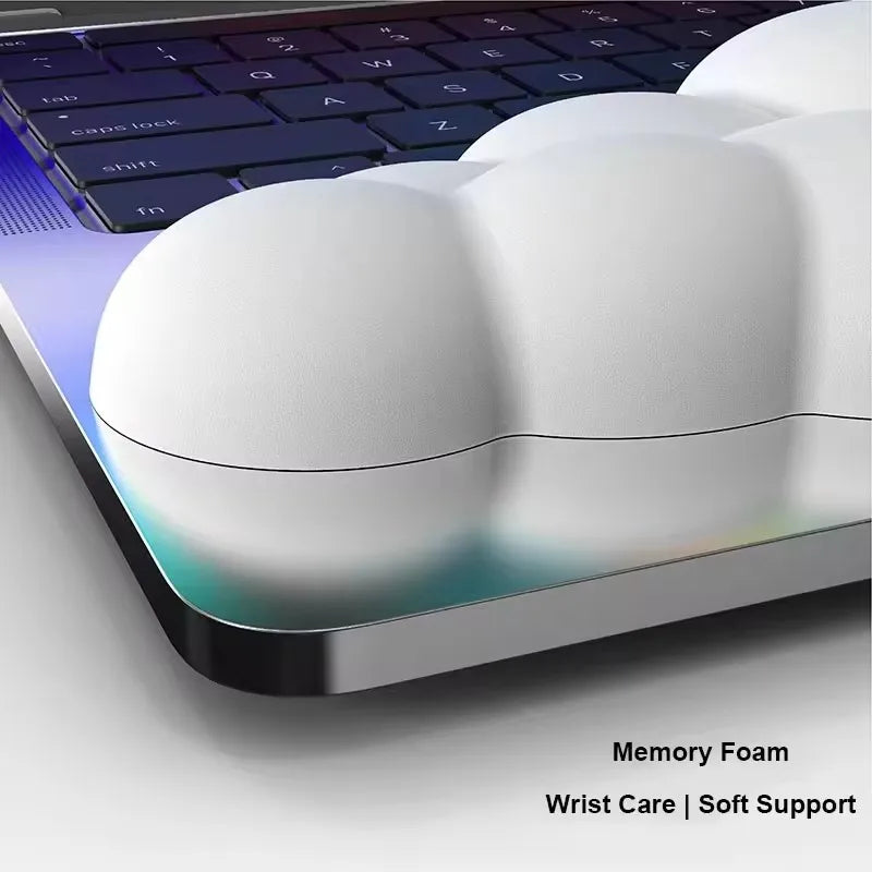 Belro memory foam cloud wrist rest for keyboards, soft ergonomic cushion for comfortable computer use.
