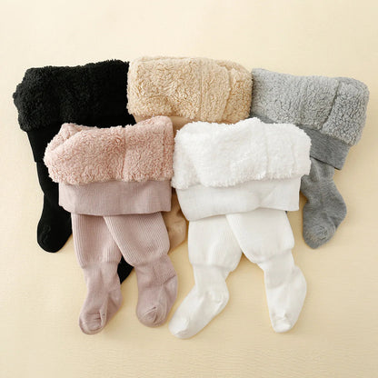 Kids winter fleece-lined leggings by Belro, soft and warm children's clothing perfect for cold weather.