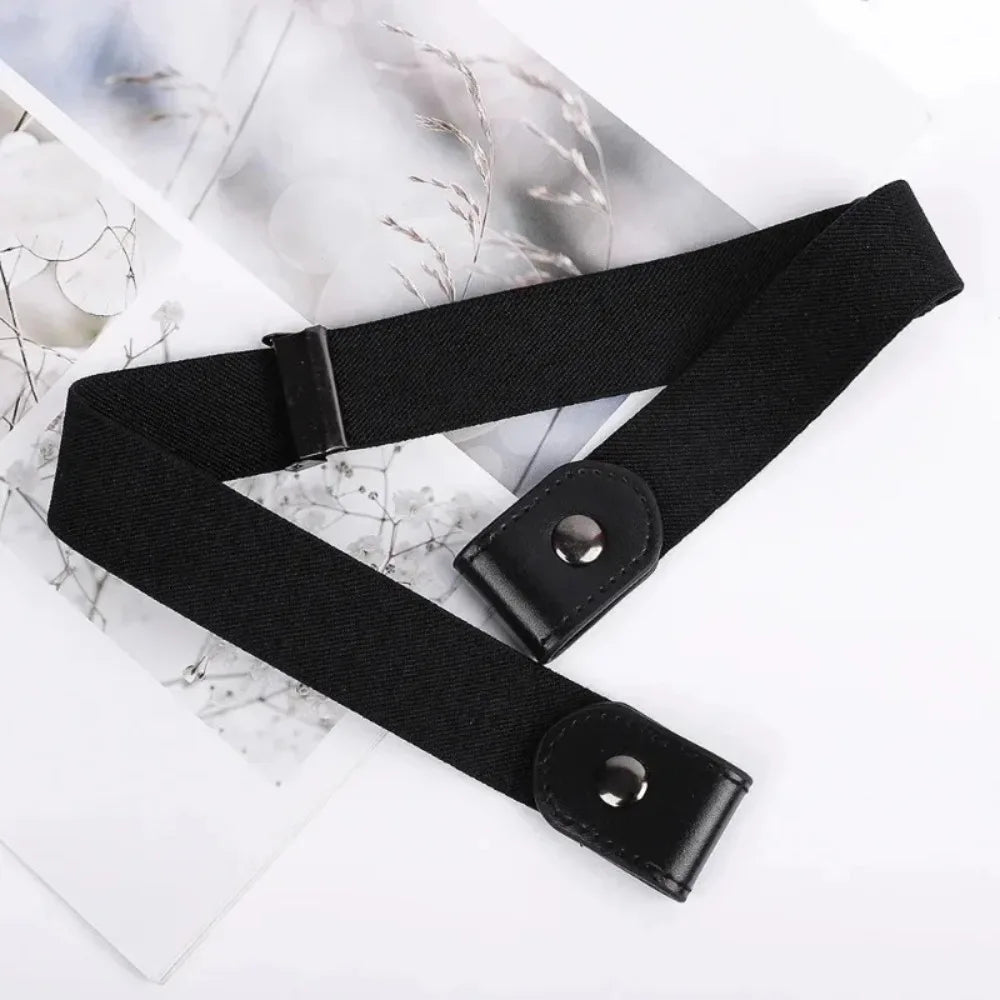 Belro adjustable elastic invisible no buckle belt, clothing accessory, stretchy and discreet for comfortable waist fitting.
