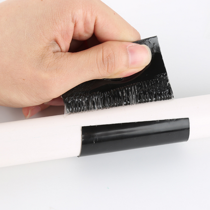 Belro Ultra Strong Stop Leaks waterproof repair tape applied to a pipe for sealing leaks in tools and hardware.