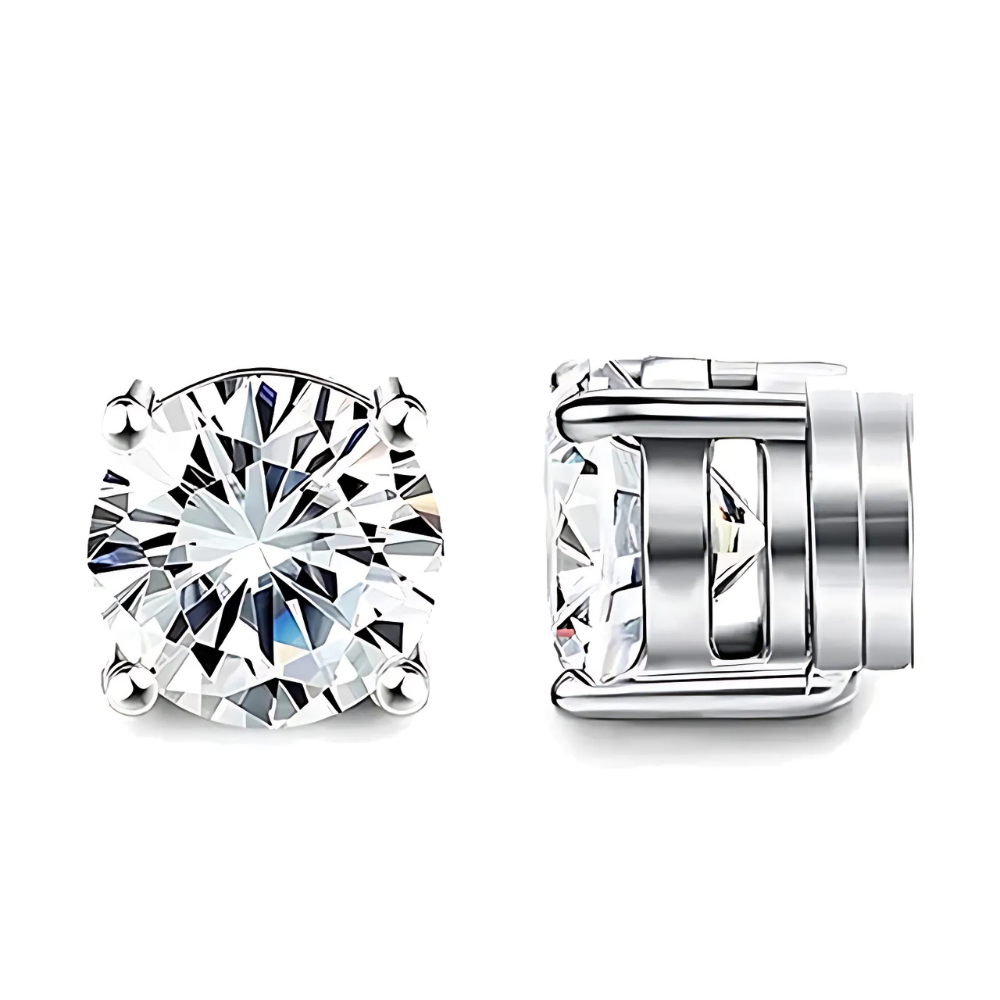 Unisex magnetic crystal stud earrings from Belro, featuring a sleek design with sparkling crystals, perfect for stylish jewelry accessories.