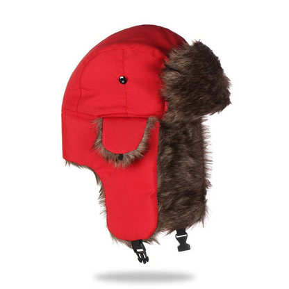 Belro Cozy Faux Fur Winter Earflap Aviator Ski Hat with earflaps and fur lining, ideal for cold weather outdoor activities.