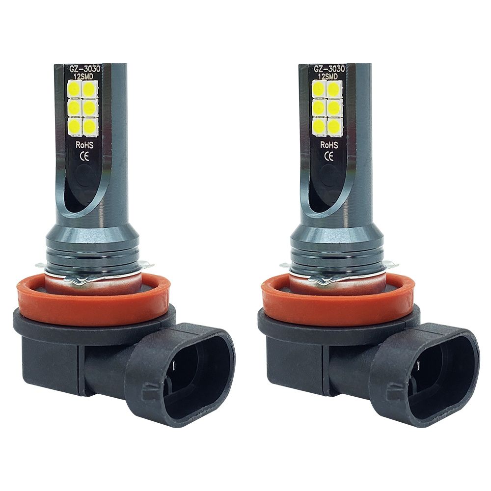 Belro high brightness plug-in car fog lights H8 H9 H11 installed on a vehicle for enhanced visibility.