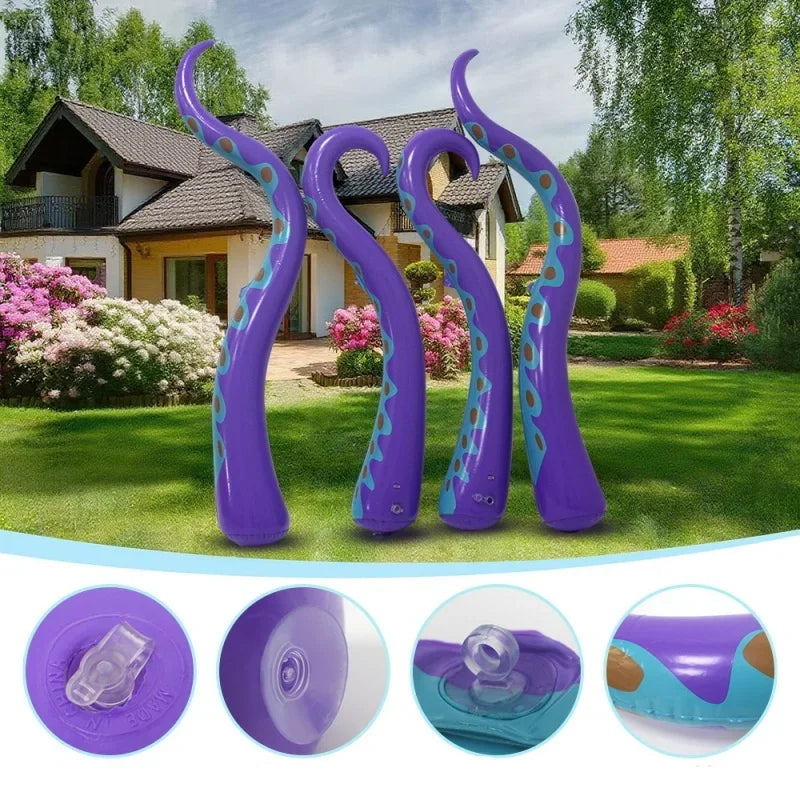 Giant inflatable octopus tentacles Halloween decoration by Belro, designed for spooky outdoor or indoor Halloween displays.