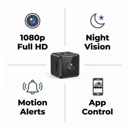 BowLift 17geartech-bl251017 wireless WiFi security camera with 1080P resolution, weather-resistant for indoor and outdoor use.