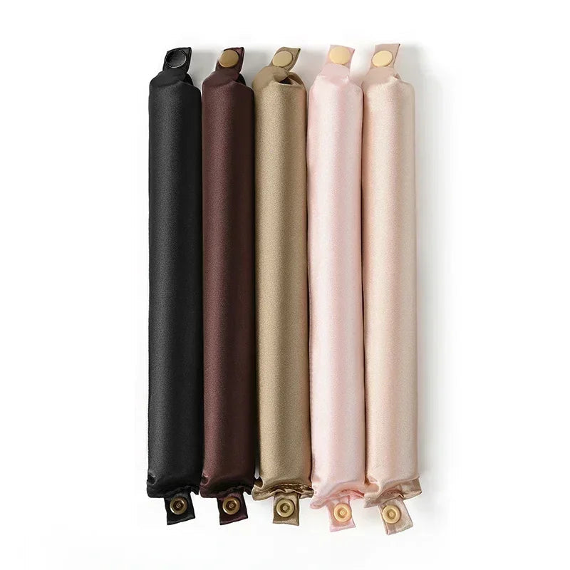 Belro satin headband heatless hair curler, soft satin fabric for gentle, stylish hair styling accessory.