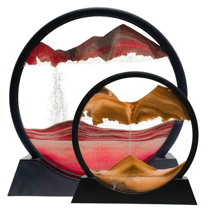 Belro Moving Sandscape decor with flowing sand and colorful landscape design for home and garden decoration.