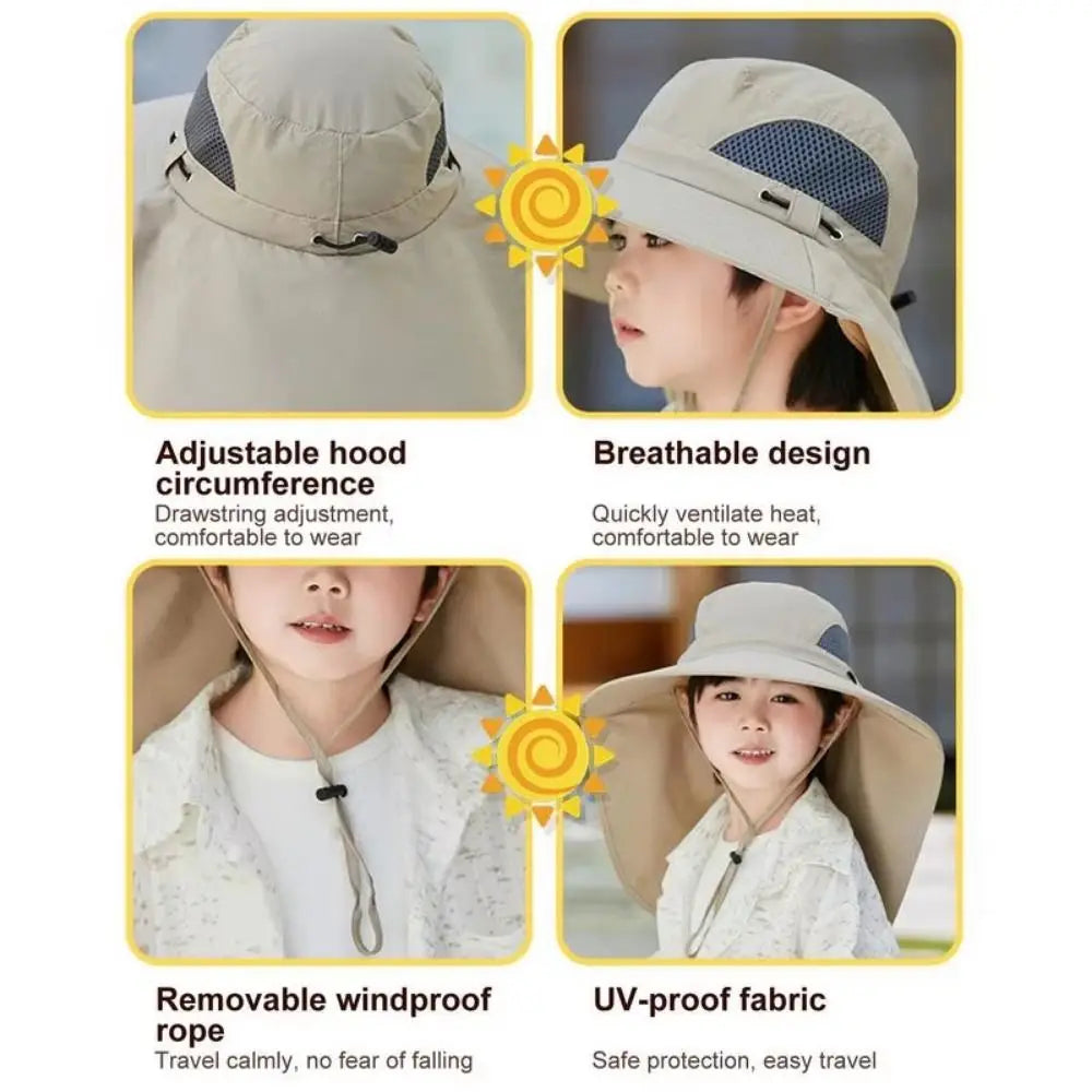 Adjustable kids solar fan hat by Belro featuring a wide brim and built-in solar-powered fan for outdoor sun protection.