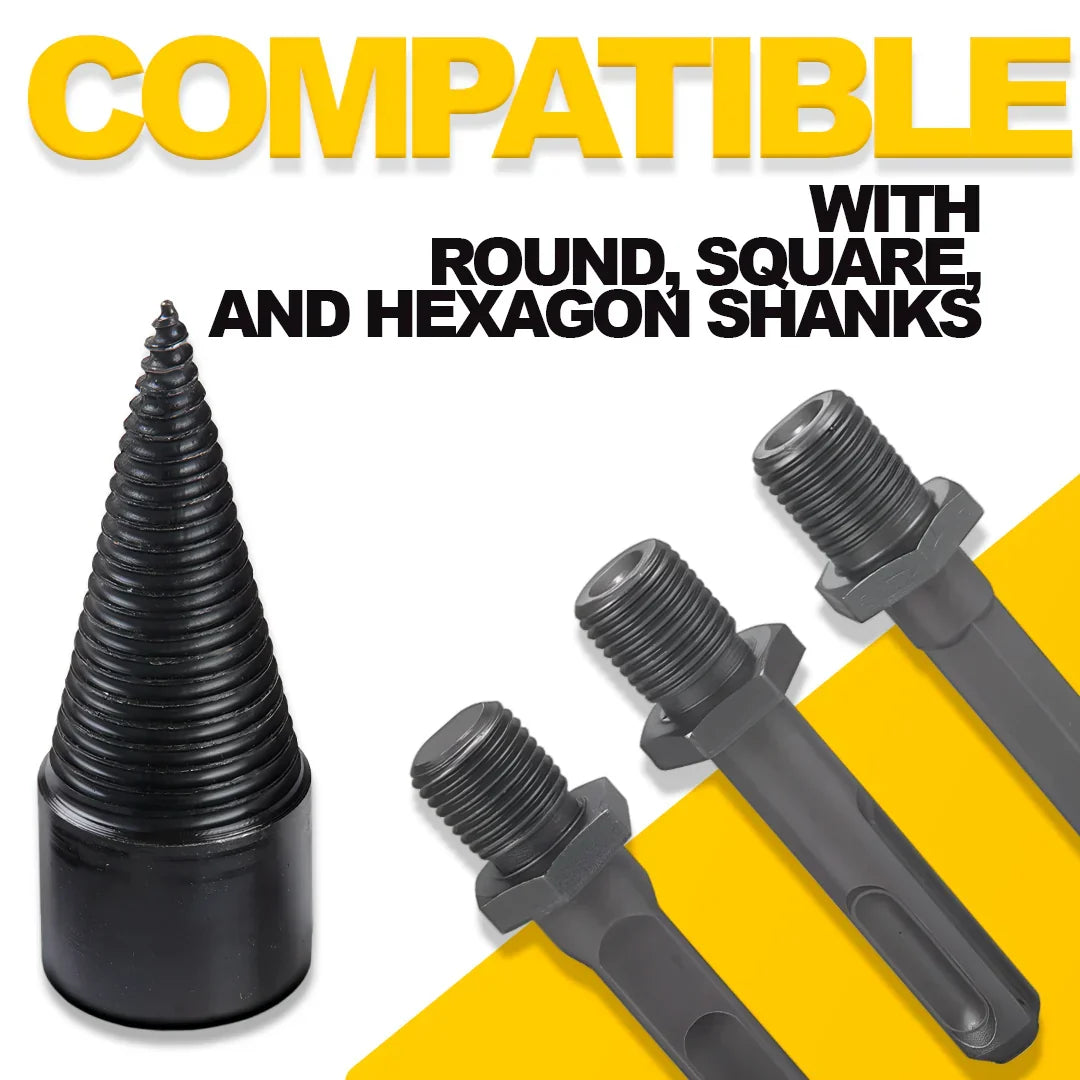 Belro wood log splitter drill bit designed for tools and hardware, made for efficient splitting of firewood and logs.
