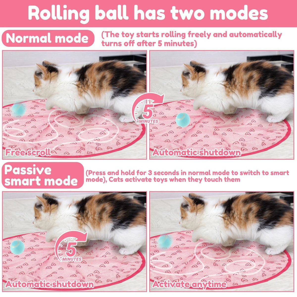 Belro interactive cat hunting toy with a smart ball, featuring colorful design and engaging features for feline play and exercise.